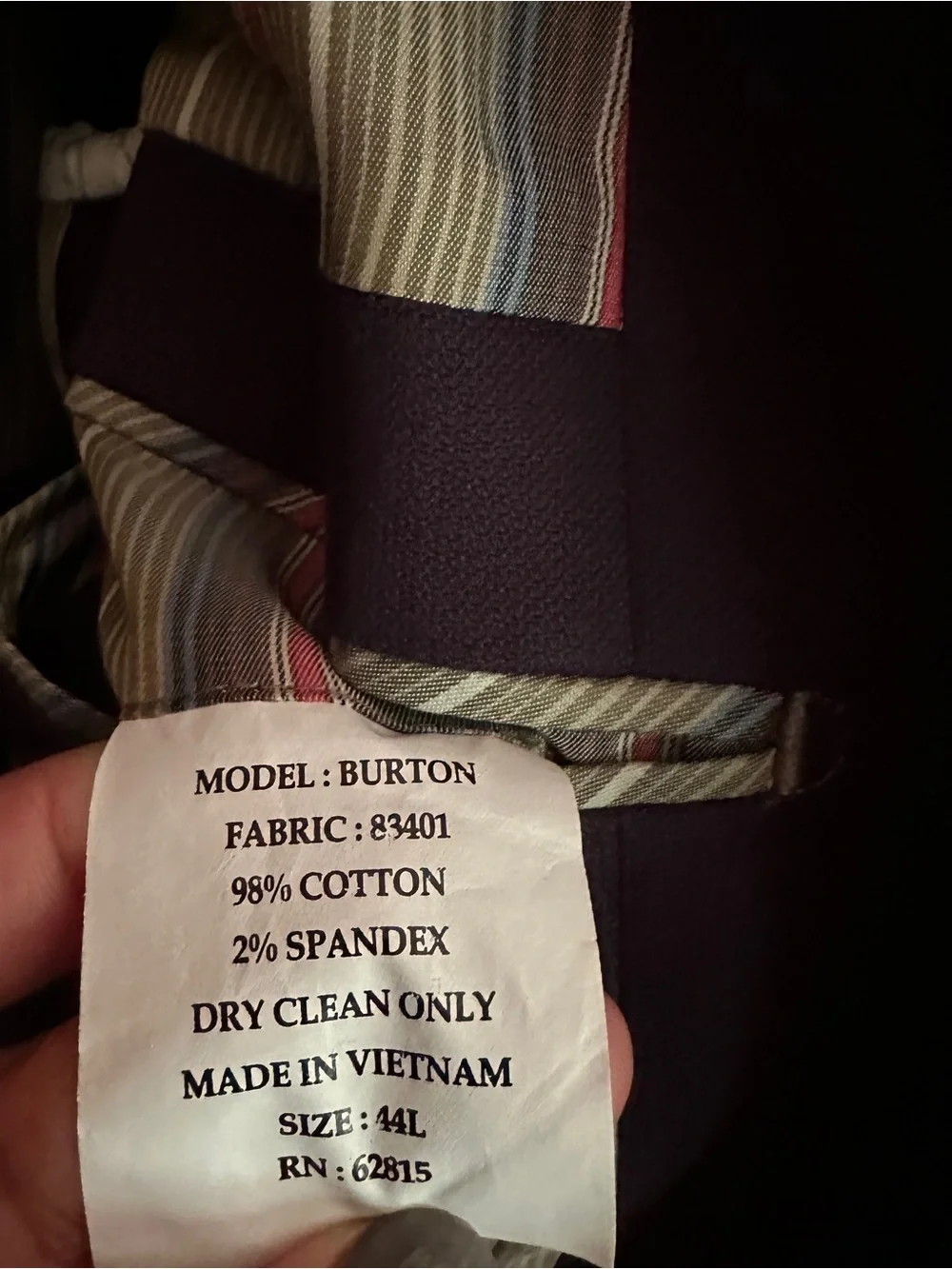 FLYNT Burton blazer navy blue patch pockets sport coat size 44L